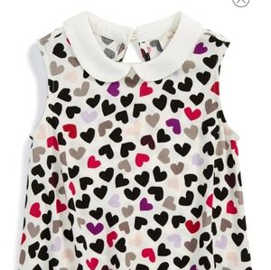 Kate Spade girls Jenson heart print sleeveless top